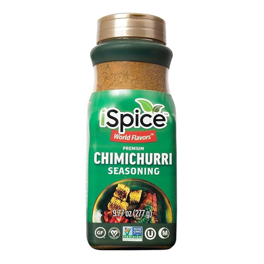 iSpice Blend | Chimichurri Seasoning | 9.77 oz | Mixed Spice & Seasoning | Bulk Size | Halal | Kosher (Chimichurri)