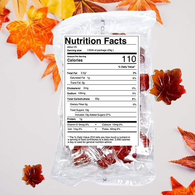 Real Maple Syrup Leaf Drop Candy -Maple Drop Hard Candy- 5oz Bag Maple Syrup Candies - Maple Sugar Candy- Maple Syrup Candy- Maple Leaf Candy -Maple Hard Candy- Maple Candy From Vermont - Pure Maple Flavor Candy
