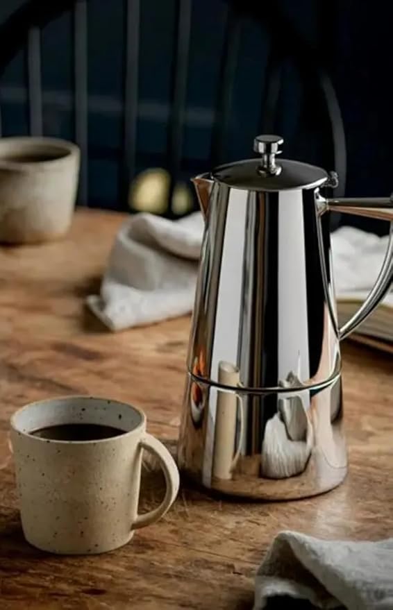 Cuisinox COF-10R Roma 10-Cup Stainless Steel Stovetop Moka Espresso Maker