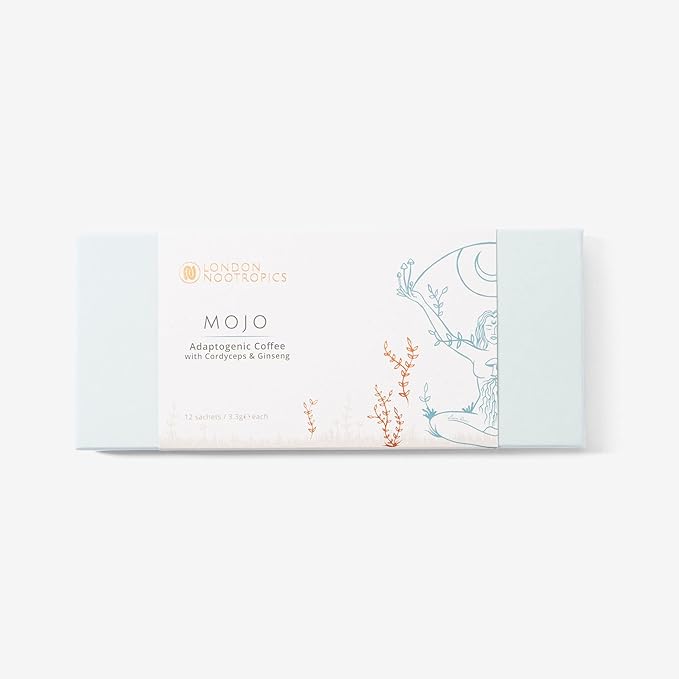 London Nootropics - Mojo - Adaptogenic Mushroom Coffee with Cordyceps & Siberian Ginseng - 12 Sachets
