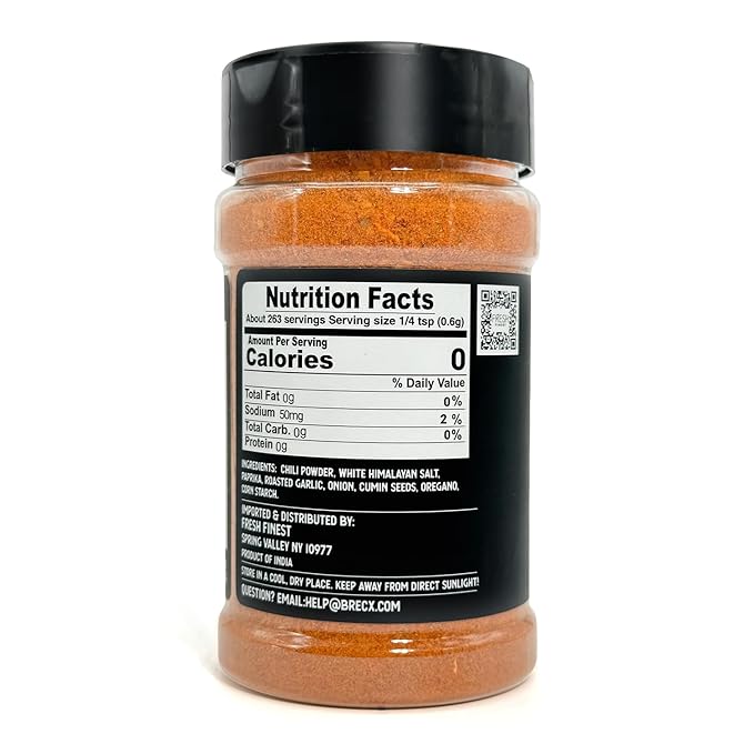 Fresh Finest Taco Seasoning - 5.57oz (158g) - Zesty, Authentic, Kosher, All-Natural, Non-GMO, Gluten-Free