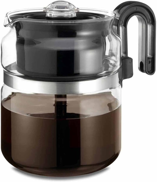 Café Brew Glass Coffee Percolator, Stovetop, 8 Cup, BPA-Free