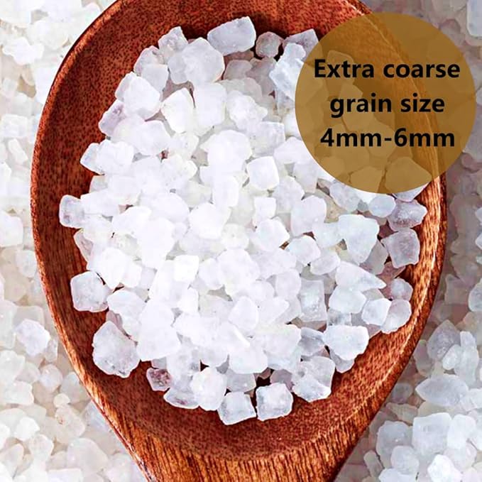 All Goods Mediterranean Sea Salt Grinder Refill ??16oz, Extra Coarse Gourmet Rock Salt, Perfect for Cooking, Salt Grinder, Sal Marina