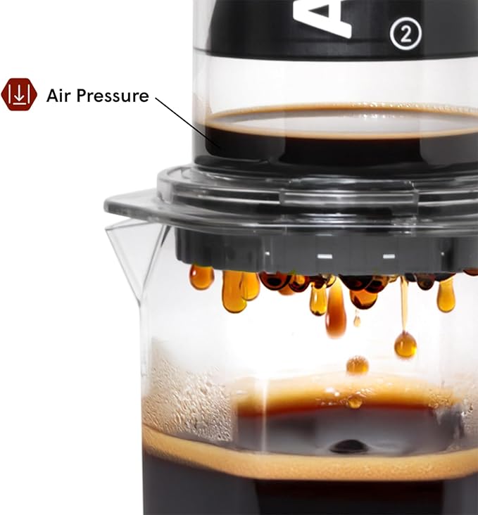 AeroPress Clear XL Coffee Press ??3 in 1 Brew Combines French Press, Pourover, Espresso, Full bodied smooth coffee without grit or bitterness, Portable Coffee Maker for Home, Office, Camping & Travel