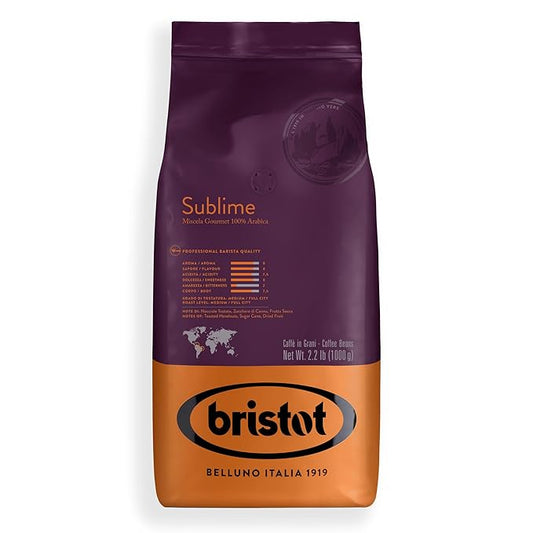 Bristot Sublime Espresso Beans ??100% Arabica Medium Roast ??Italian Whole Bean Coffee ??2.2 lb (1kg) Bag