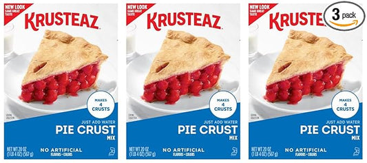 Krusteaz Traditional Light & Flaky Pie Crust Mix, 20 Ounce (Pack of 3)