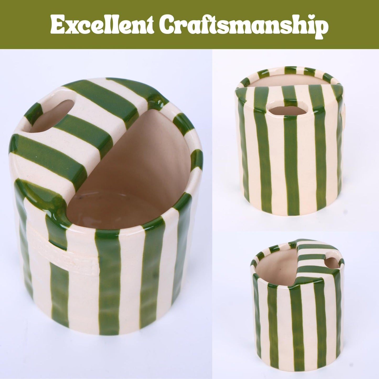 JMCRATE Coffee Mug Espresso Cup 10oz Ceramic Coffee Mugs Porcelain Coffee Cup Hand-Painted Striped