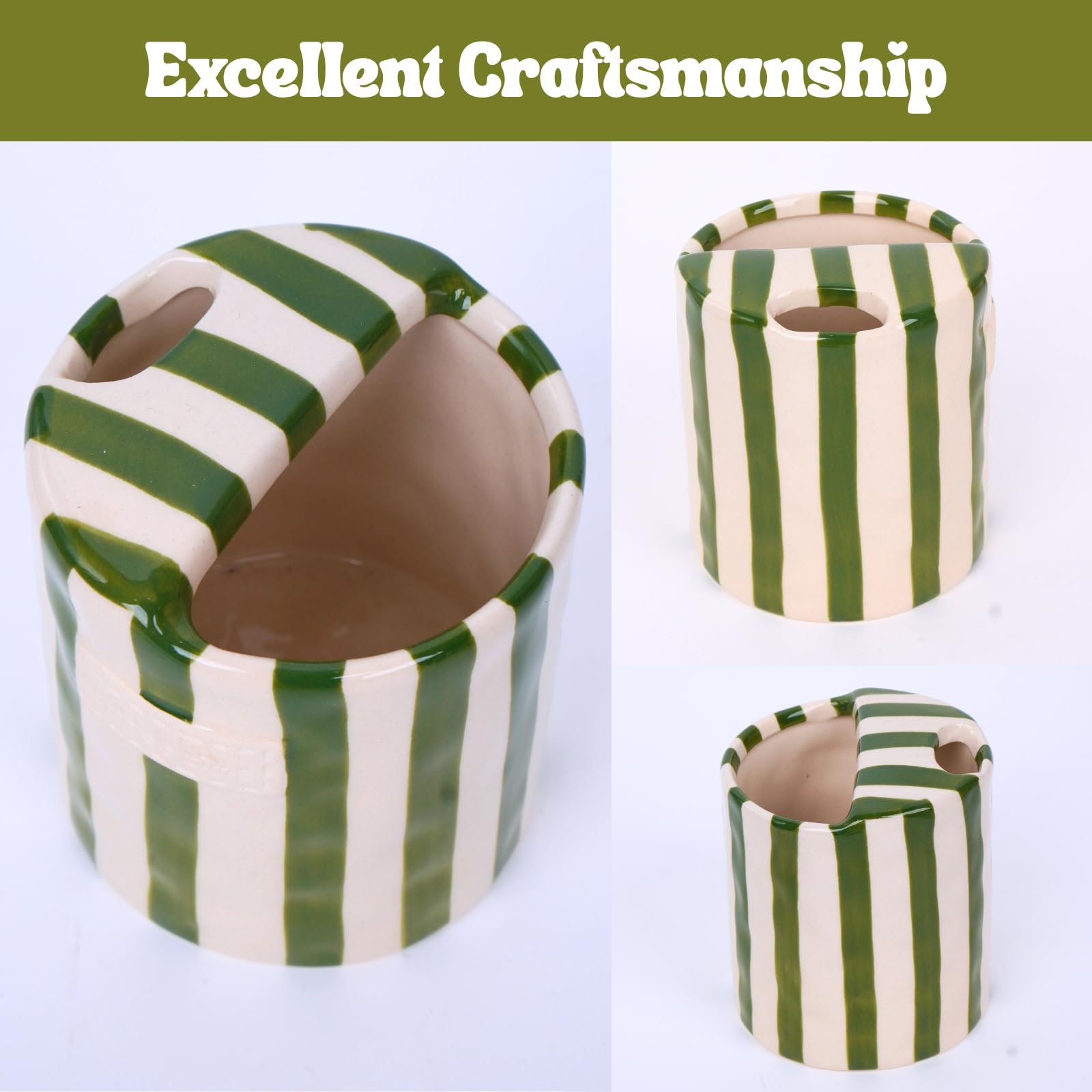 JMCRATE Coffee Mug Espresso Cup 10oz Ceramic Coffee Mugs Porcelain Coffee Cup Hand-Painted Striped