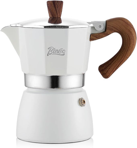 Bincoo Espresso Maker Stovetop,Camping Moka Pot 2 Cup/120ML,Stove Top Espresso Italian Coffee Maker,Easy to Use