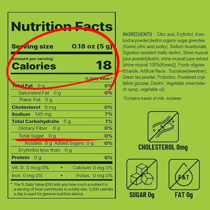 KAYFOOD Garden Daily Shinemuscat Kombucha Tea Powdered Mix, Probiotics & Prebiotics, Zero Sugar, Diet, Healthy Fermented Drinks Korea Workout T (10ST)