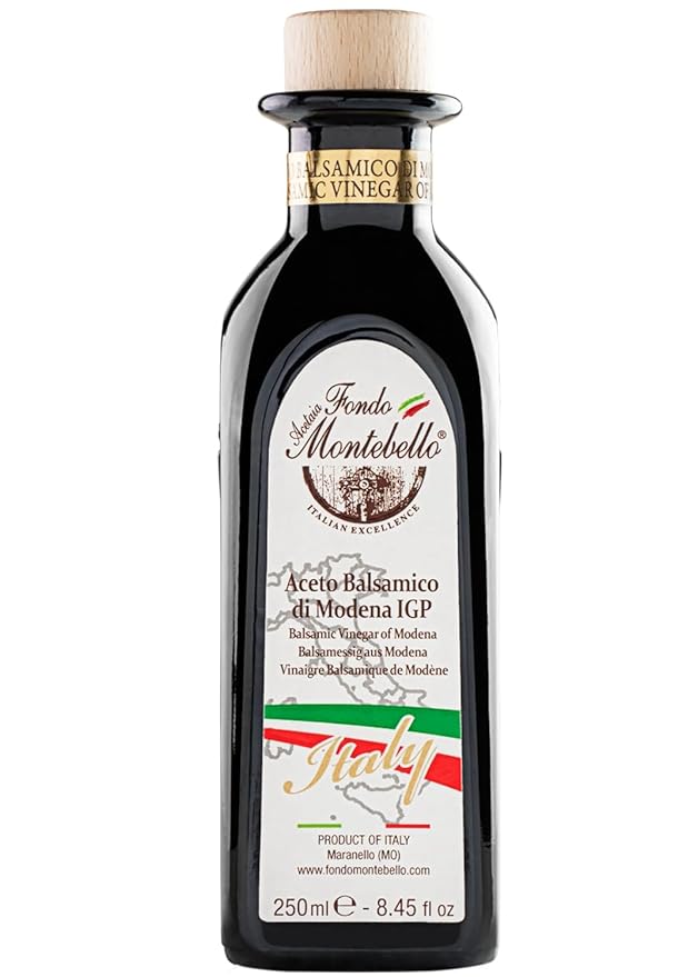 Balsamic Vinegar of Modena 8.45 fl.oz. (250ml), IGP-Certified Dense Balsamic Vinegar with a Bold, Sweet-and-Sour Taste - Product from Italy