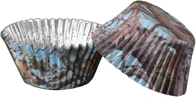 Light Blue Camo Cupcake Liners (36 pack, foil backed, Hi Def.color will not fade) Light Blue Camo Party Collection by Havercamp