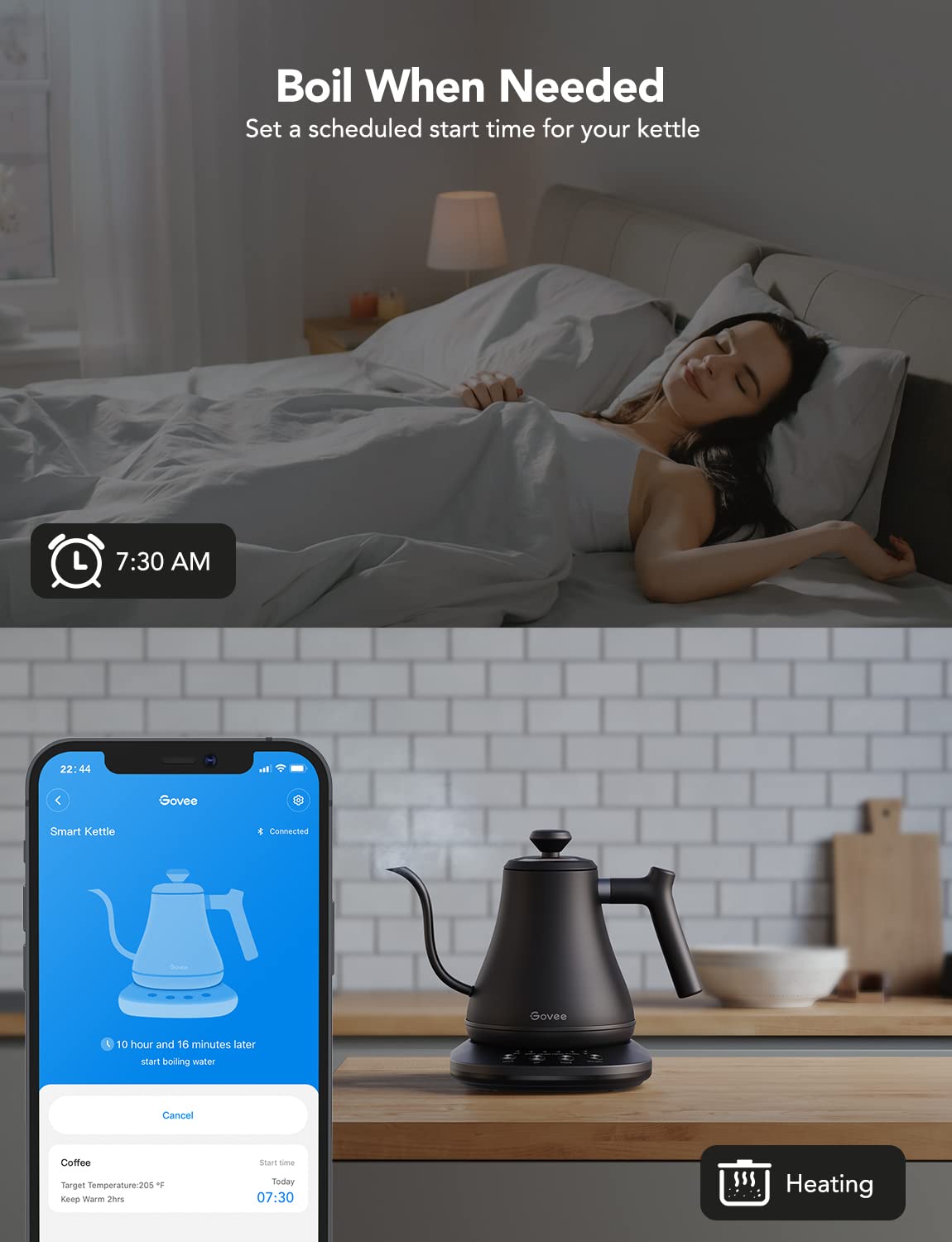 Govee Smart Electric Kettle, WiFi Variable Temperature Gooseneck Tea Kettle
