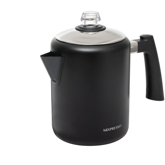 Mixpresso 5-8 Cup Coffee Percolator Stovetop, Stainless Steel Coffee Pot