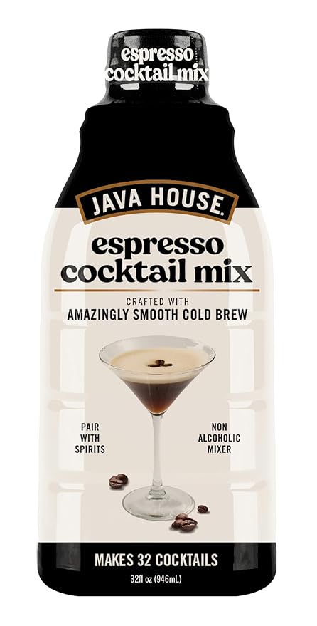 Java House Cold Brew Espresso Cocktail Mix ??Premium 100% Arabica Cold Brew Concentrate ??Smooth Coffee With French Vanilla Notes ??32oz Bottle (Makes 32 Cocktails)