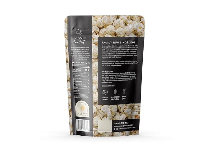 Miss Hannah's Gourmet Pickles & Popcorn - Ranchy Dill Flavor | Lightly Dusted, Gluten-Free Gourmet Popcorn Snack | Tangy & Savory Treat - 13oz (3 Pack)