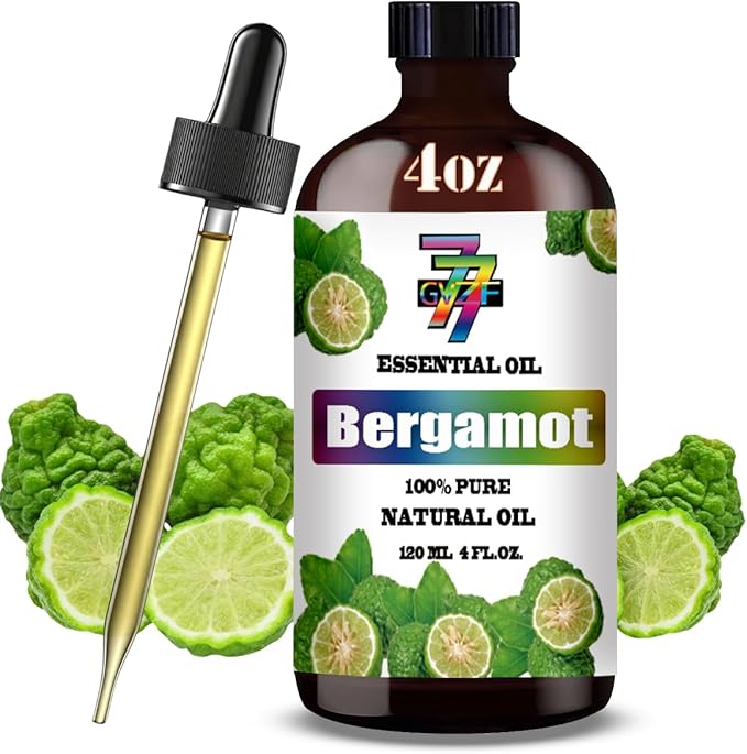Bergamot Essential Oil (4 oz/120 ml) ??Bergamot Oils for Aromatherapy, diffusers, humidifiers, Home fragrances, DIY Skincare, soap Making, DIY Candle, Relaxation, Yoga, and Meditation