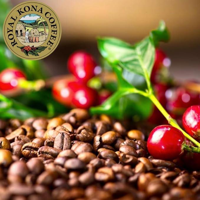 ROYAL KONA COFFEE - Medium Roast Ground Coffee, Chocolate Macadamia Flavor, 8 Ounce