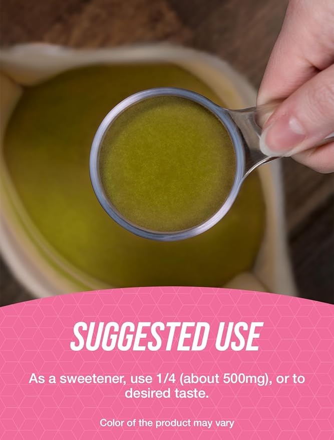 BulkSupplements.com Organic Stevia Powder - Pure Sweetener, Sourced from Stevia Leaves, Herbal Supplement - Vegan & Gluten Free, 500mg per Serving, 100g (3.5 oz) (Pack of 1)