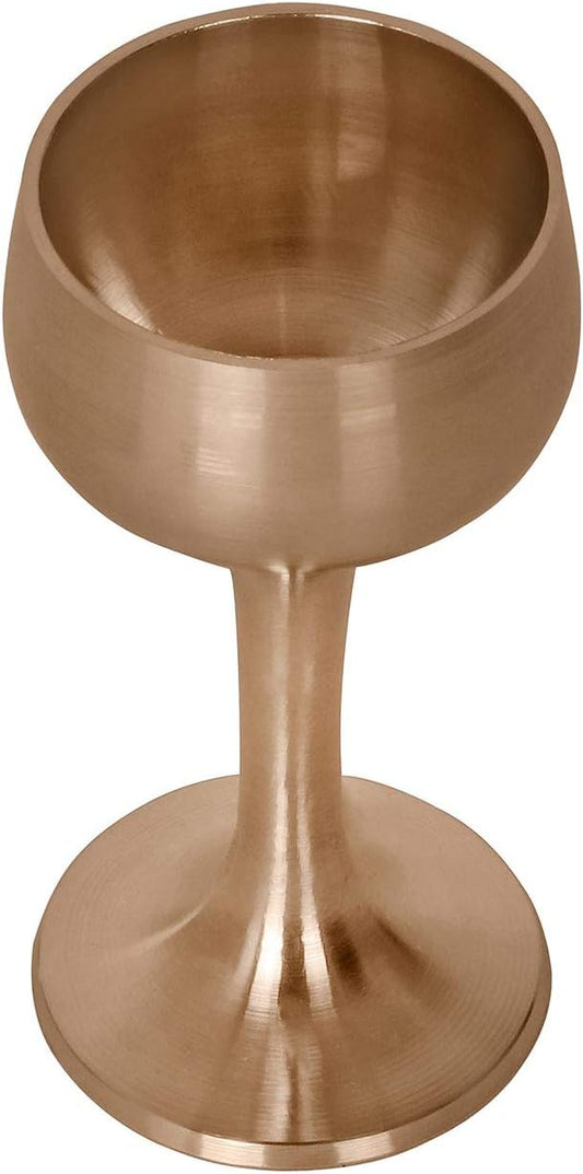 DeKulture Handmade Bronze Kansa Ayurveda Glasses Sake Cup Tumbler for Barware, 1.5 x 4.0 (DH) Inches 1.7 oz
