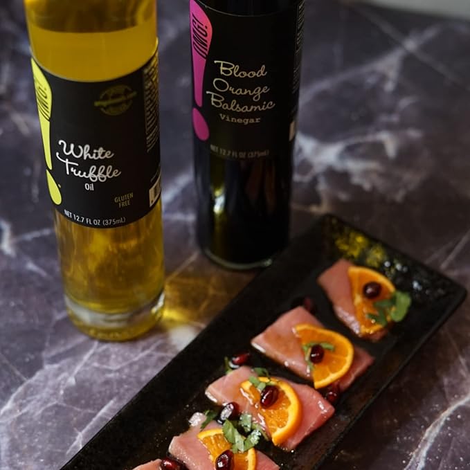 OMG! Oils: Balsamic Vinegar | Perfect for Dipping, Marinades, Glazing and Topping! (Blood Orange Balsamic Vinegar, 375ml/12.7oz)