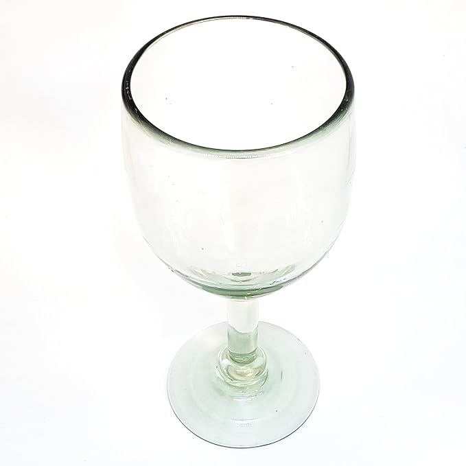 Clear 13 oz Wine Glasses (set of 6), Recycled Glass, Lead-free, Toxin-Free (13 oz Wine)
