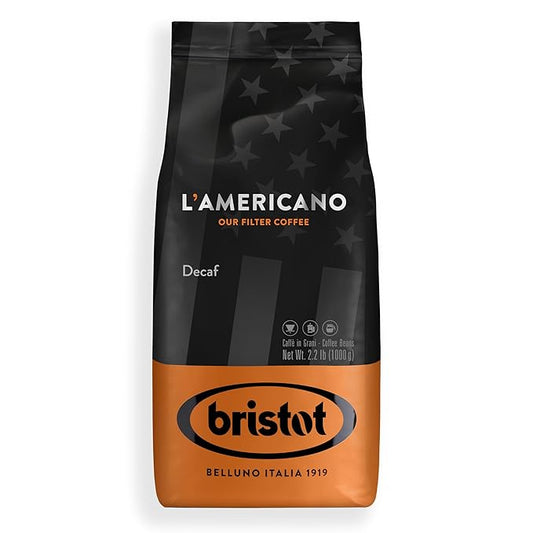 Bristot L?˜americano DECAF Filter Coffee | Italian Coffee Beans | Medium Roast | 2.2lbs/1kg