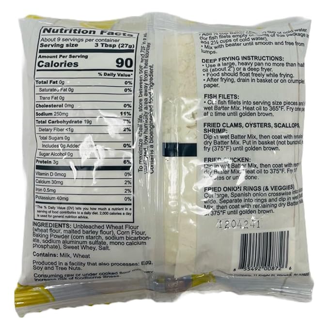 Krisppe All Purpose New England Style Batter Mix for Rhode Island Clam Cakes & Fritters (3 Pack)