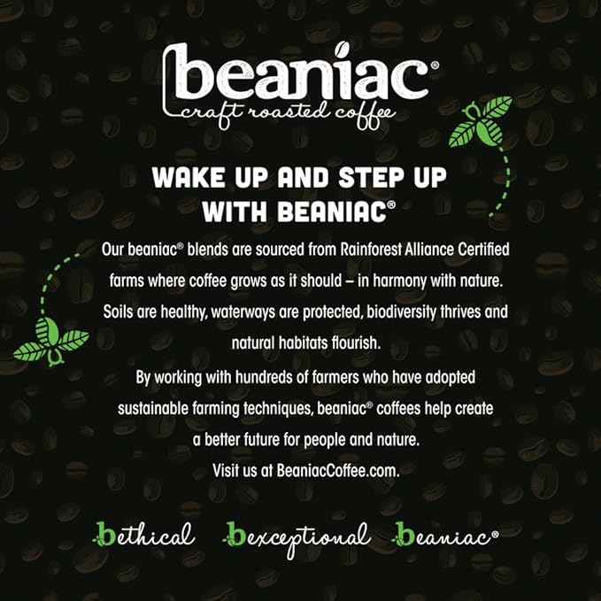 beaniac Flavor Freak Madagascar Vanilla, Flavored Light Roast, Single Serve Compostable K Cup Coffee Pods, Arabica Coffee with Natural Flavors, Keurig Brewer Compatible, 30 Count