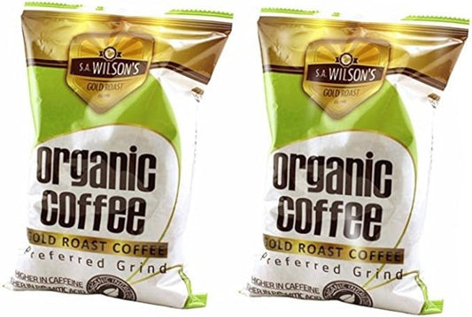 SA Wilson???Coffee Enema ??Organic Enema Coffee ??Mold-Free & USDA Organic Ground Coffee ??High Caffeine for Liver Detox, Colon Cleanse, Digestion & Energy ??Enema & Detox Support 2-Pack