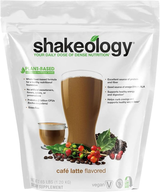 Shakeology Plant Based Protein Powder Blend ??Gluten-Free Shake with Vitamins and Minerals ??Helps Support Weight Loss, Lean Muscle, Gut Health ??Cafe Latte, 30 Servings