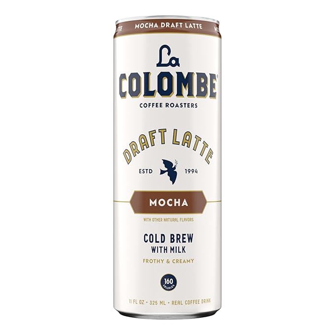La Colombe Coffee, Mocha Draft Latte, 11 fl oz Cans (Pack of 12), Coffeehouse Quality Cold Brew, Specialty Grade Coffee Beans, Ready-to-Drink On-the-Go