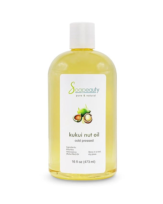 KUKUI NUT Oil Cold Pressed Unrefined | 100% Natural Available in Bulk | Carrier for Essential Oils