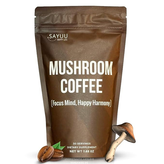 SAYUU Mushroom Coffee Blend ??Focus, Energy & Harmony ??Vegan, Functional Mushrooms, Cordyceps