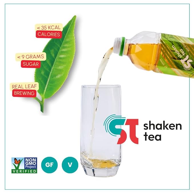Shaken Strawberry Jasmine Black Tea – Real Leaf Brewed Iced Tea, Asian-Inspired Flavor, Non-GMO, 16.9 fl oz Bottles (Pack of 12)