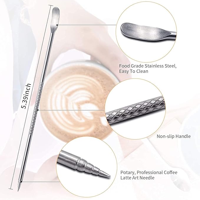 Milk Frothing Pitchers-12oz/350ML Stainless Steel Steaming Pitchers, Scale Coffee/Milk/Cappuccino/Latte Art Barista Steam Pitchers, Milk Jug Cup with Decorating Pen-Silver