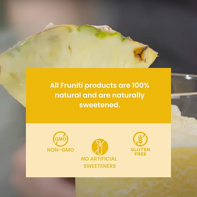 Fruniti Mango Smoothie Mix - Immunity + Antioxidants - No Sugar Added - Vitamin C, Zinc, & Echinacea - Pineapple, Apple, Banana, Mango Purée - Makes 24 Smoothies
