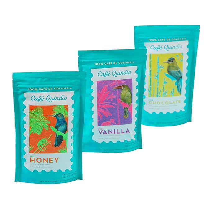 Cafe Quindio Specialty Harvest - Medium Roast 100% Colombian Excelso Whole Bean Arabica Coffee (2.8 Ounce (Pack of 3), Multiflavor - Mild Honey, Sweet Vanilla and Milk Chocolate)