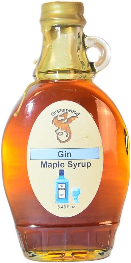 Gin Maple Syrup - For Pancakes and Waffles ??Made With Pure Maple Syrup And Dealcoholized Gin - By Dragonwood (8 fl oz)