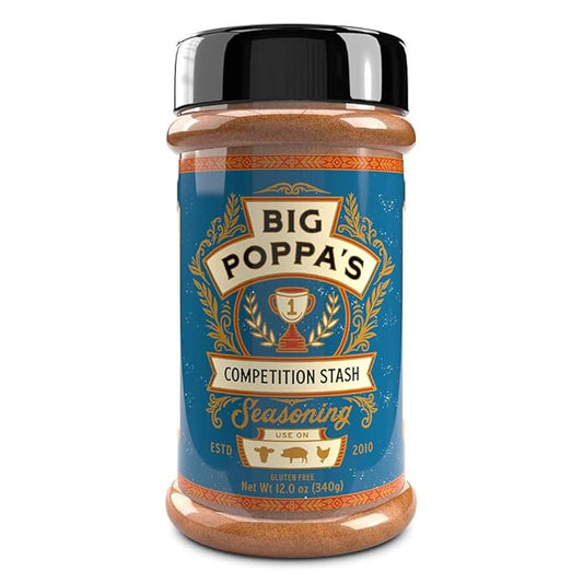Big Poppa's Competition Stash Seasoning – Gluten-Free Spice Seasoning Mix for Pork, Chicken and even Vegetables for Cooking - Special Blend of Spices to Unleash BBQ Mastery (12 Oz)