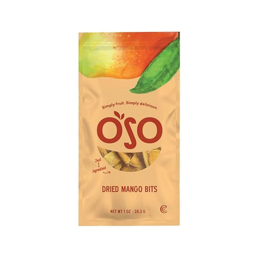 Oso Snacks Dried Mango Bits| 1 Oz Bag - Grab & Go Snack | No Sugar Added | No Preservatives | 100% Fruit | No GMO | Simply Fruit. Simply Delicious.