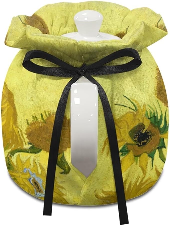 Tea Pot Cozies, Oil Painting Printed Teapot Dust Cover Tea Cosy, Kitchen Home Decorative Tea Pots Cozy with Insulation Pad for Housewife, Friend, Mom