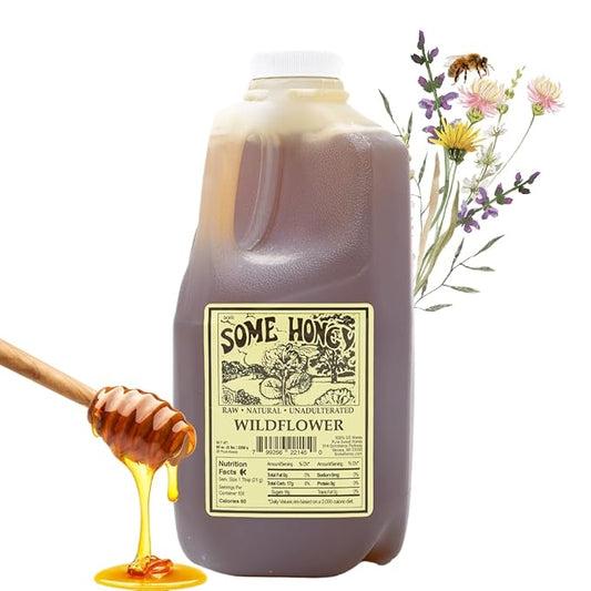Some Honey Raw & Unfiltered Wildflower Honey – 100% Pure U.S. Honey – USDA Grade A – All-Natural – 80 OZ