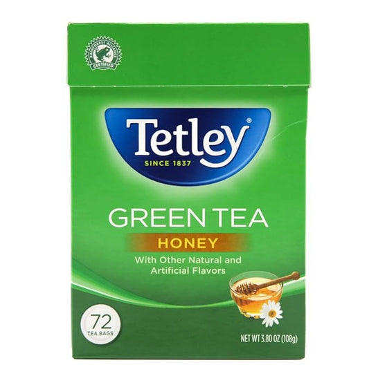 Tetley Green Tea, Honey, 72 Tea Bags | Refreshing, Light Flavor, Natural Ingredients | Ethical Sourcing