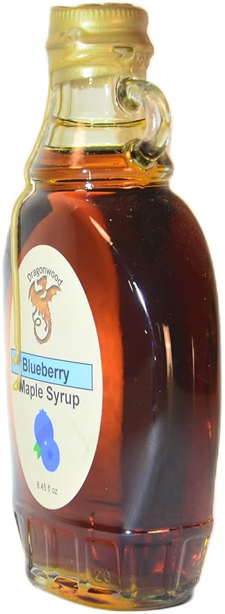 Blueberry Maple Syrup - For Pancakes and Waffles ??Made With Pure Maple Syrup And Natural Flavor - By Dragonwood (8 fl oz)