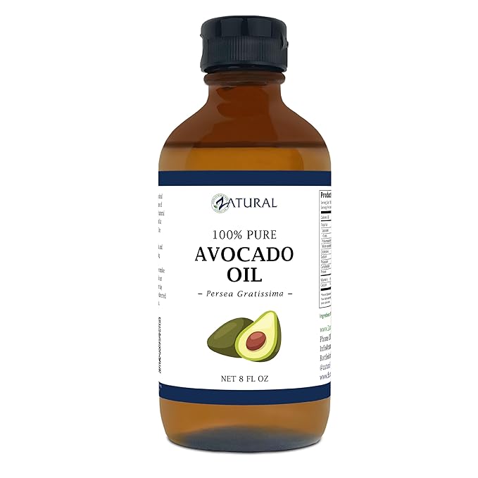 Zatural 100% Avocado Oil Pure Natural Without Additives, Clean, Cold Pressed, Non-GMO, Vegan: for Cooking, Frying, Baking and for Sauces, Dressings, Marinades, Salads (8oz GLASS)
