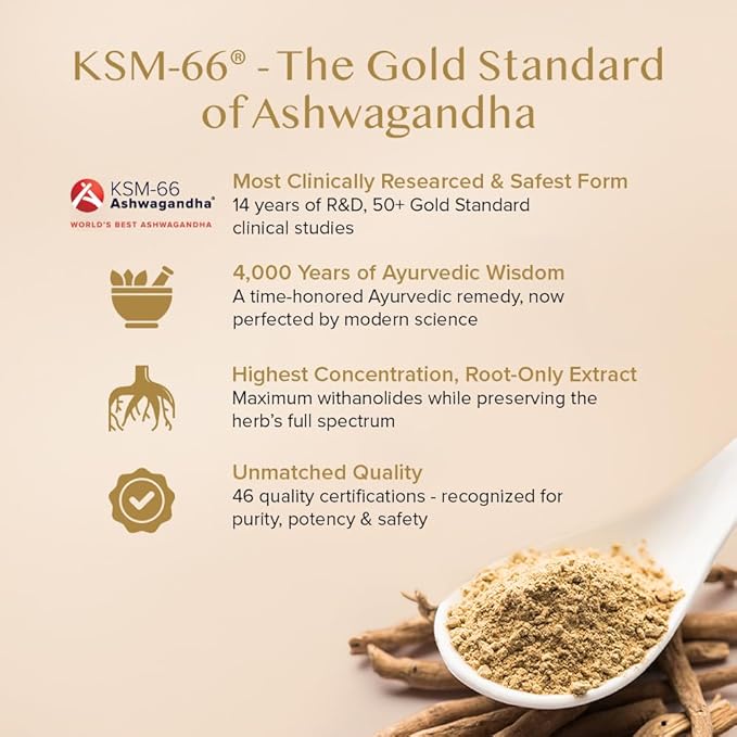 VAHDAM Ashwagandha Coffee with Turmeric, Lion?™s Mane & Chaga Mushroom | Clinically Proven KSM 66 Ashwagandha & Pure Arabica Coffee | Stress & Cortisol Support, Better Energy - 40 servings