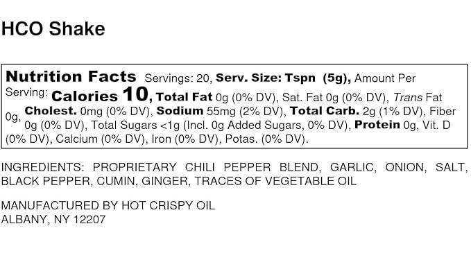 HCO Shake by Hot Crispy Oil | Say Good-Bye to Boring Red Pepper Flakes! An All-Purpose Seasoning Blend of Crisp Garlic, Onion, Chili Pepper Flakes, and Spices.