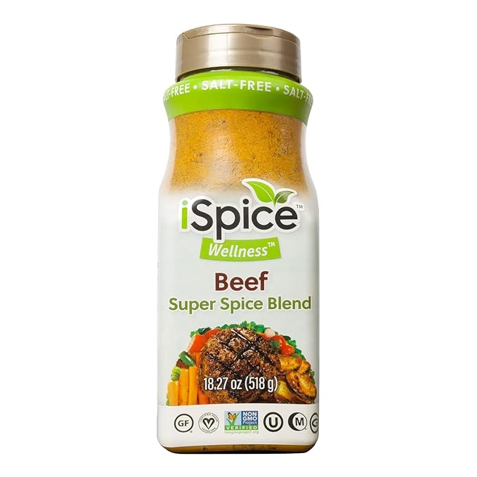 iSpice Blend| Beef Seasoning | 18.27 oz | Mixed Spice & Seasoning | Bulk Size | Halal | Kosher