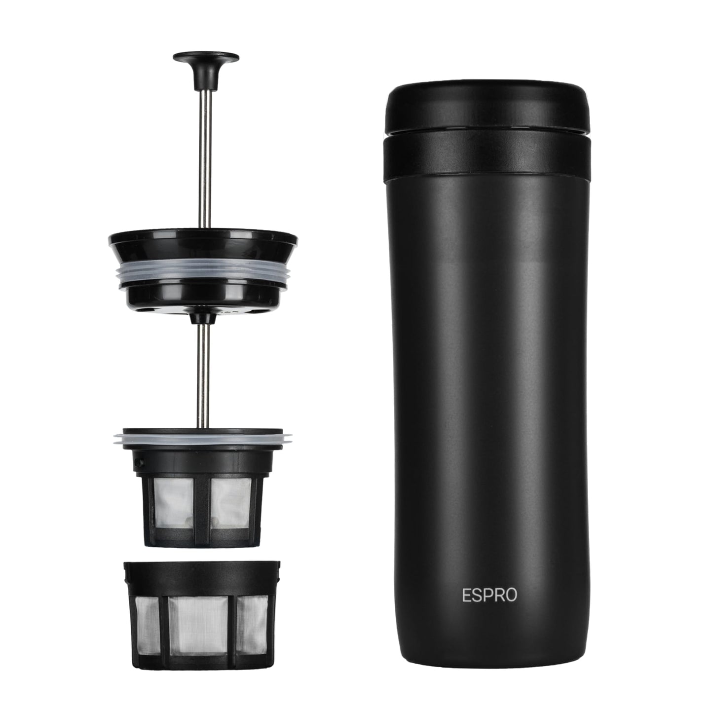 ESPRO P1 12 Ounces French Press Coffee Maker for Travel, Double-Walled Stainless Steel Vacuum